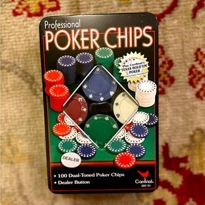 Cardinal Professional Poker Chips Set – 100 Dual-Toned Chips